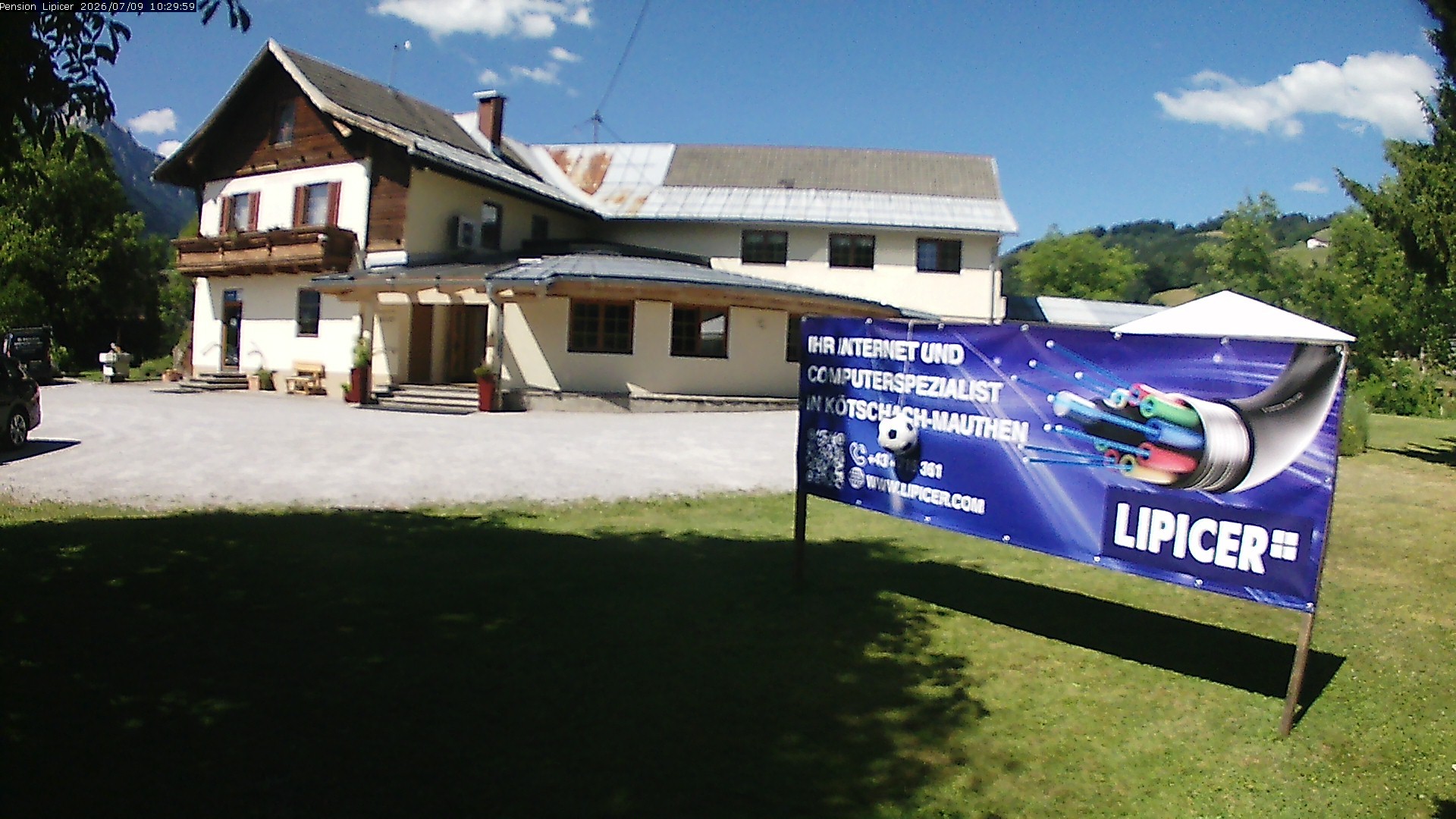 Archiv Foto Webcam Pension Lipicer in Kötschach Mauthen, Kärnten
