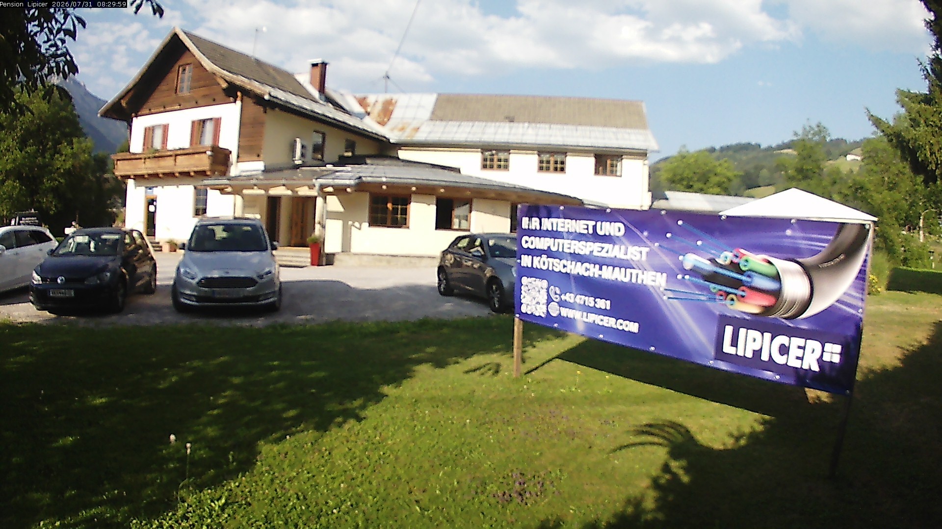 Archived image Webcam Kötschach Mauthen Hotel Lipicer, Carinthia