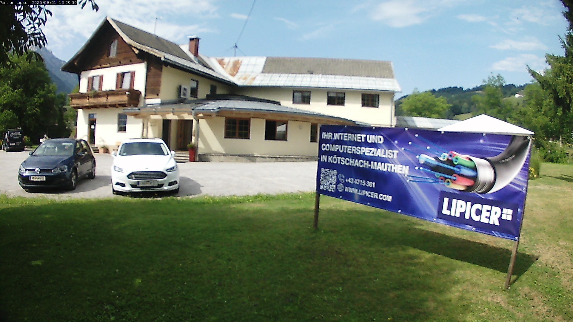 Archiv Foto Webcam Pension Lipicer in Kötschach Mauthen, Kärnten