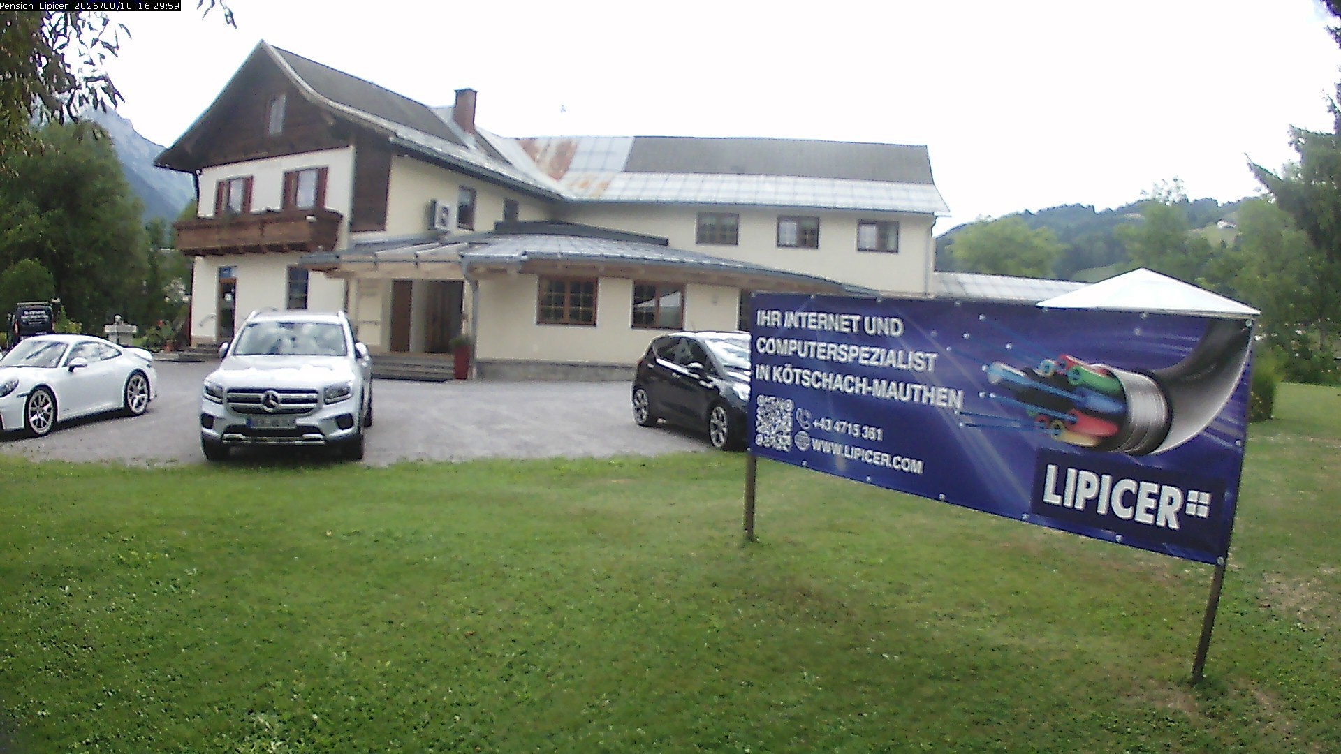 Archiv Foto Webcam Pension Lipicer in Kötschach Mauthen, Kärnten