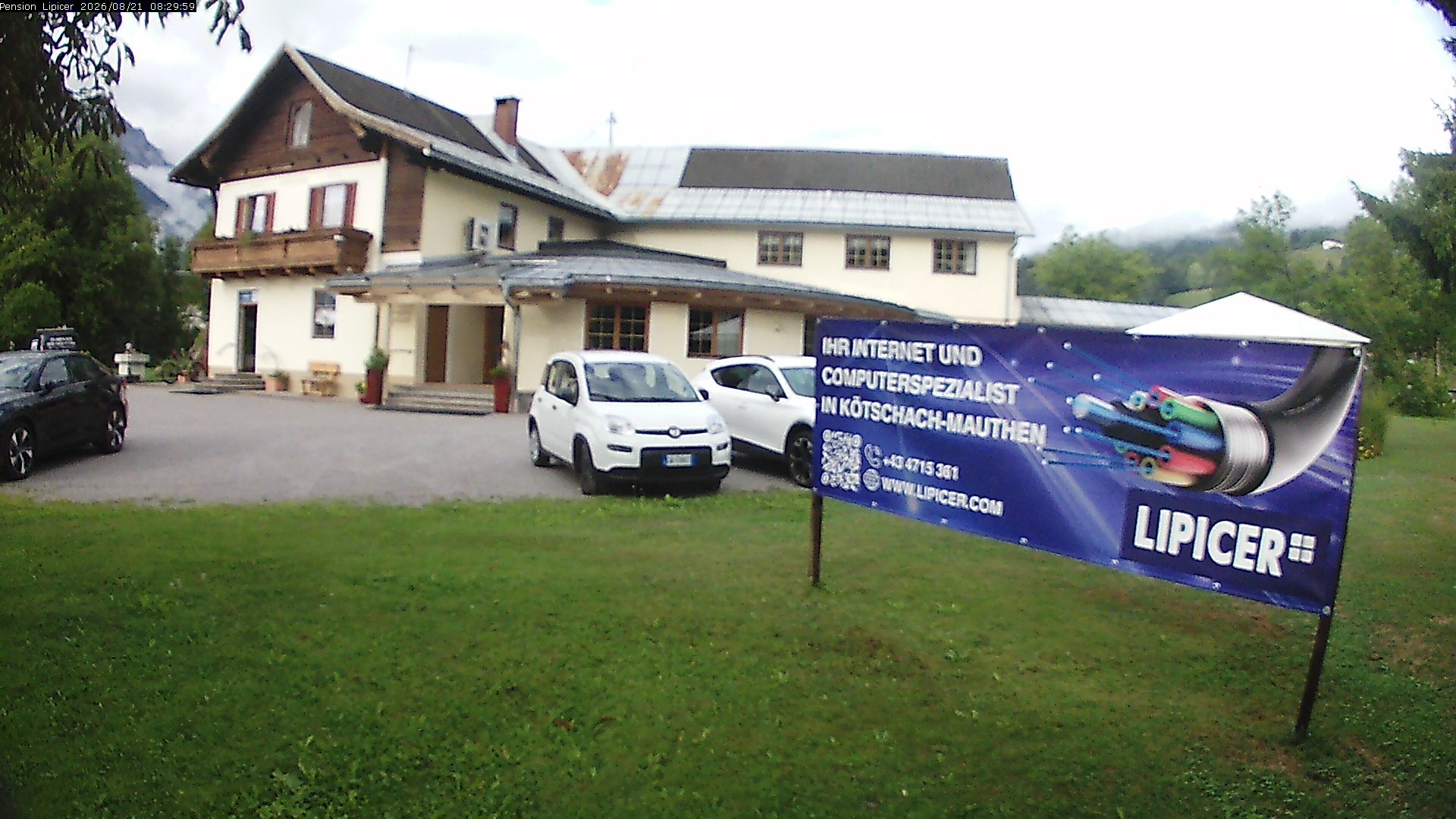 Archived image Webcam Kötschach Mauthen Hotel Lipicer, Carinthia