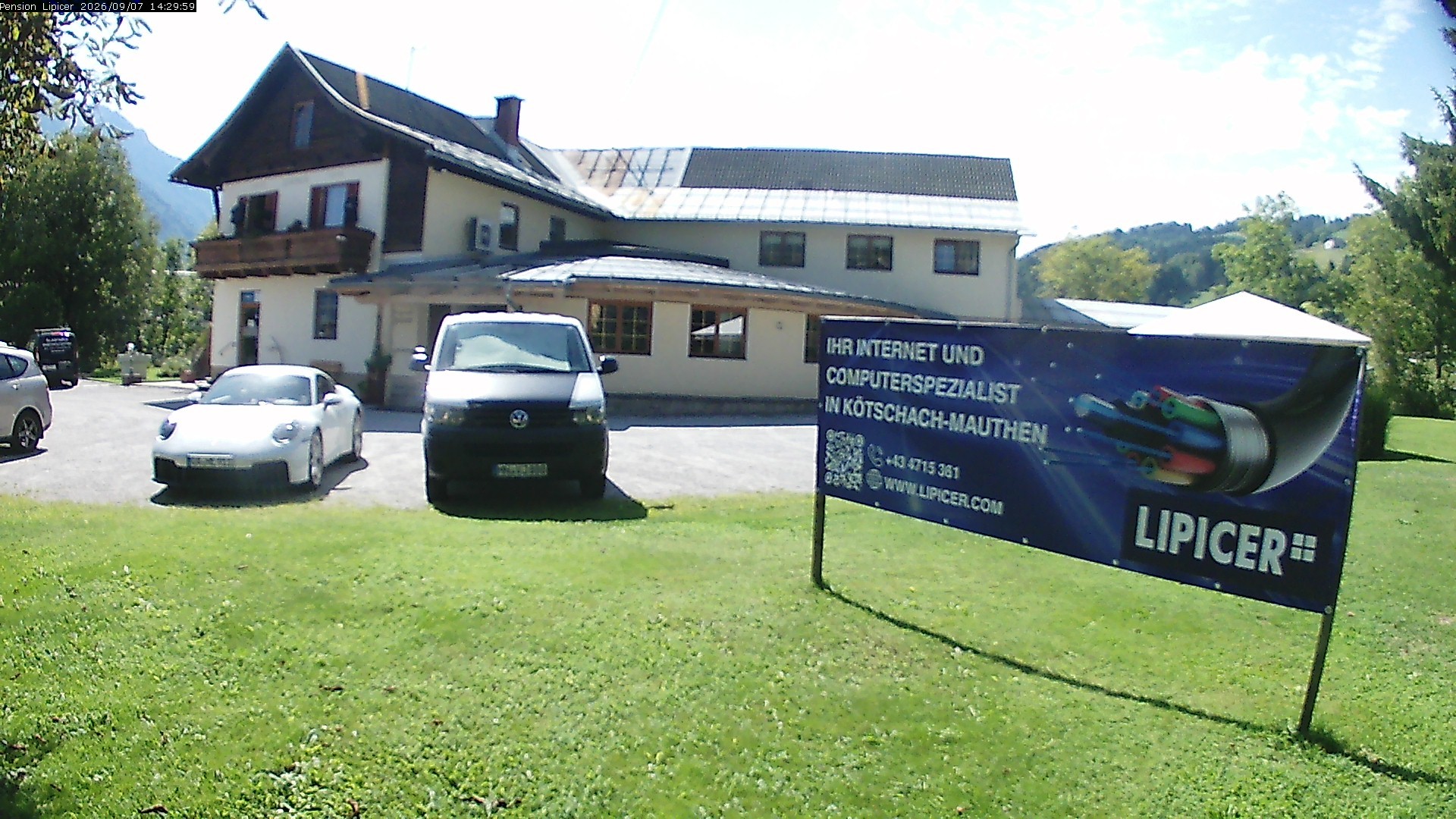 Archiv Foto Webcam Pension Lipicer in Kötschach Mauthen, Kärnten
