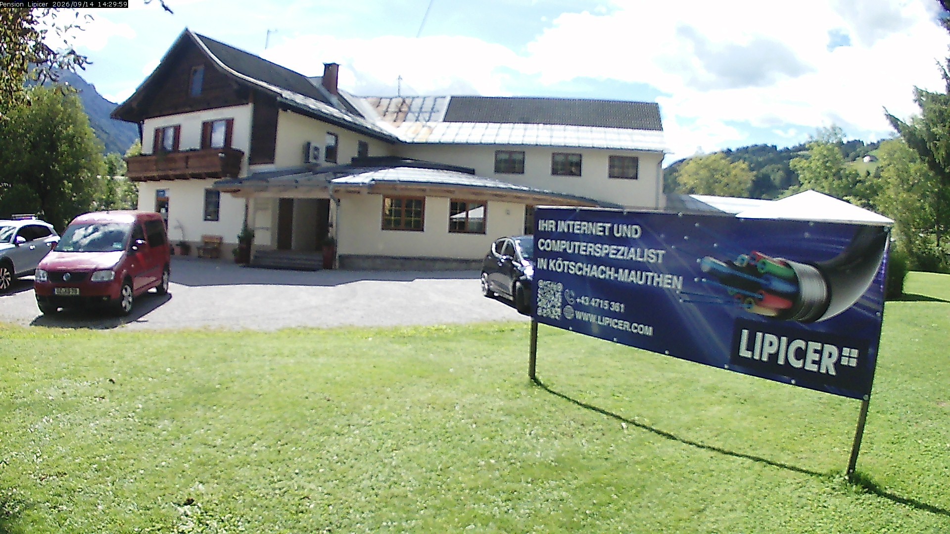 Archiv Foto Webcam Pension Lipicer in Kötschach Mauthen, Kärnten