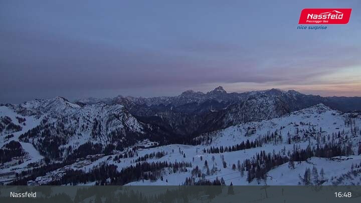 Archiv Foto Webcam Nassfeld: Blick Tressdorfer Höhe