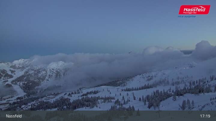 Archiv Foto Webcam Nassfeld: Blick Tressdorfer Höhe