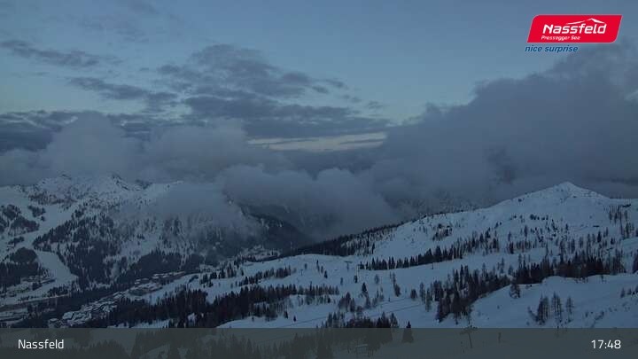 Archiv Foto Webcam Nassfeld: Blick Tressdorfer Höhe