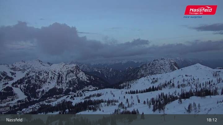 Archiv Foto Webcam Nassfeld: Blick Tressdorfer Höhe