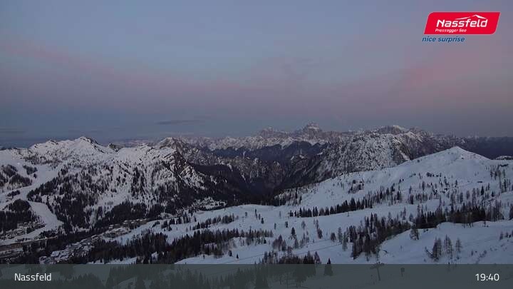 Archiv Foto Webcam Nassfeld: Blick Tressdorfer Höhe