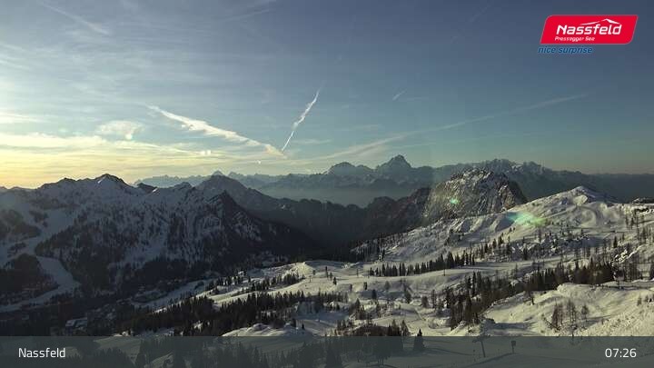 Archived image Webcam Nassfeld: View Tressdorfer Höhe