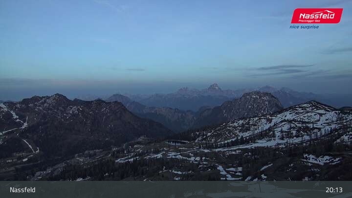 Archiv Foto Webcam Nassfeld: Blick Tressdorfer Höhe