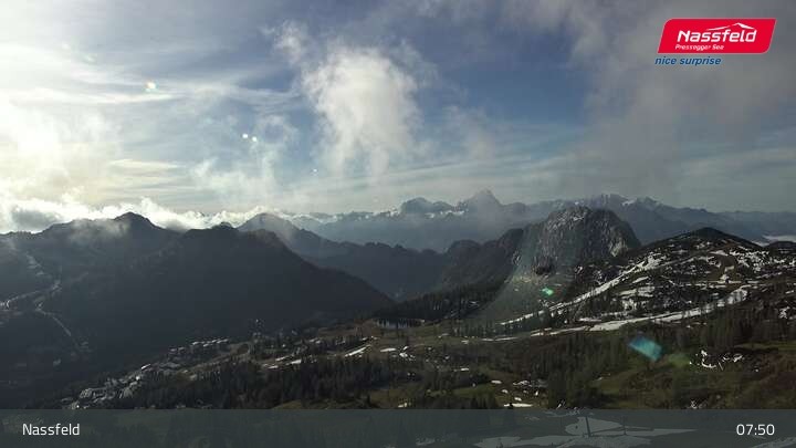 Archiv Foto Webcam Nassfeld: Blick Tressdorfer Höhe