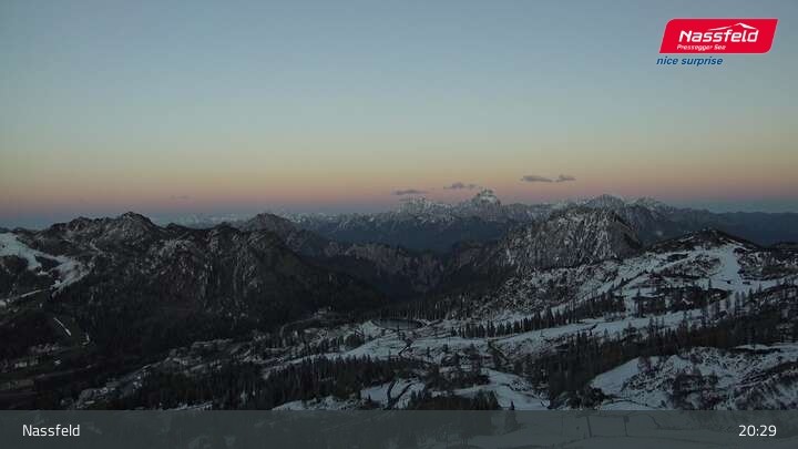Archiv Foto Webcam Nassfeld: Blick Tressdorfer Höhe