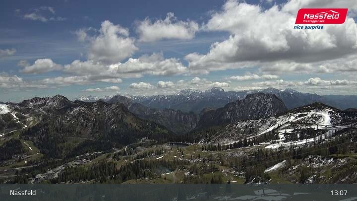 Archiv Foto Webcam Nassfeld: Blick Tressdorfer Höhe