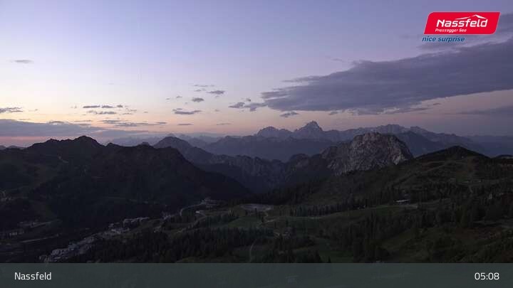 Archiv Foto Webcam Nassfeld: Blick Tressdorfer Höhe