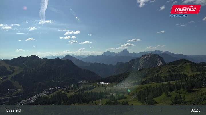 Archiv Foto Webcam Nassfeld: Blick Tressdorfer Höhe