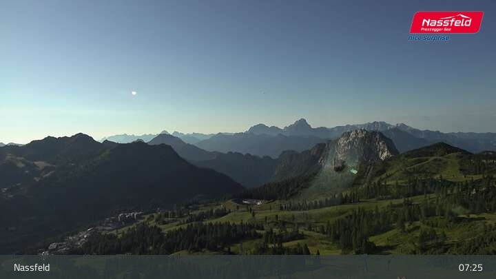 Archiv Foto Webcam Nassfeld: Blick Tressdorfer Höhe