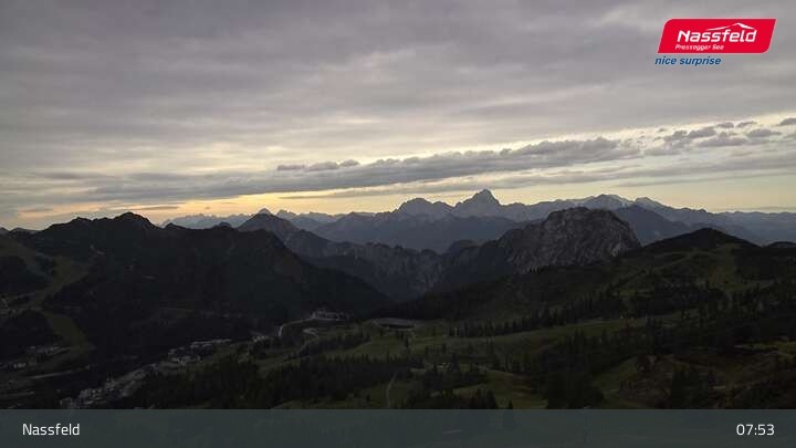 Archiv Foto Webcam Nassfeld: Blick Tressdorfer Höhe