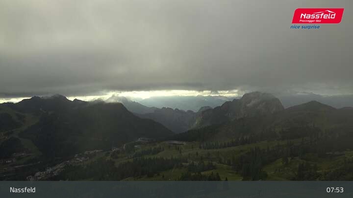 Archiv Foto Webcam Nassfeld: Blick Tressdorfer Höhe