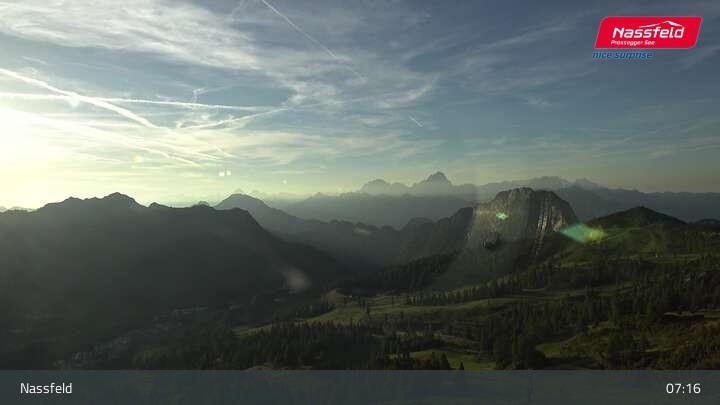 Archiv Foto Webcam Nassfeld: Blick Tressdorfer Höhe