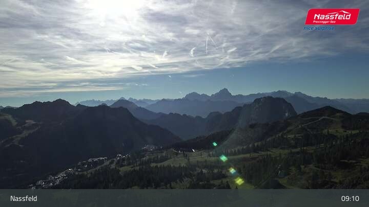 Archiv Foto Webcam Nassfeld: Blick Tressdorfer Höhe