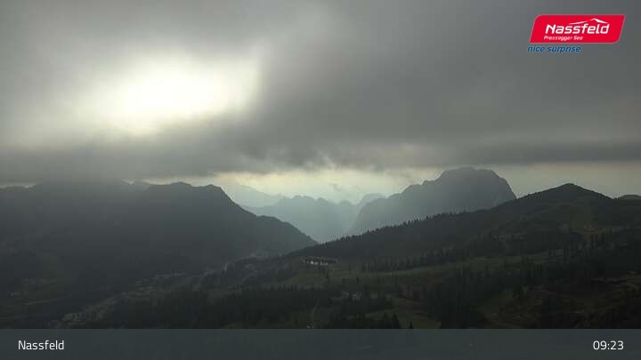 Archiv Foto Webcam Nassfeld: Blick Tressdorfer Höhe