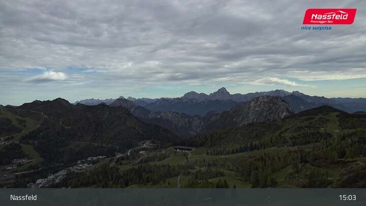 Archiv Foto Webcam Nassfeld: Blick Tressdorfer Höhe