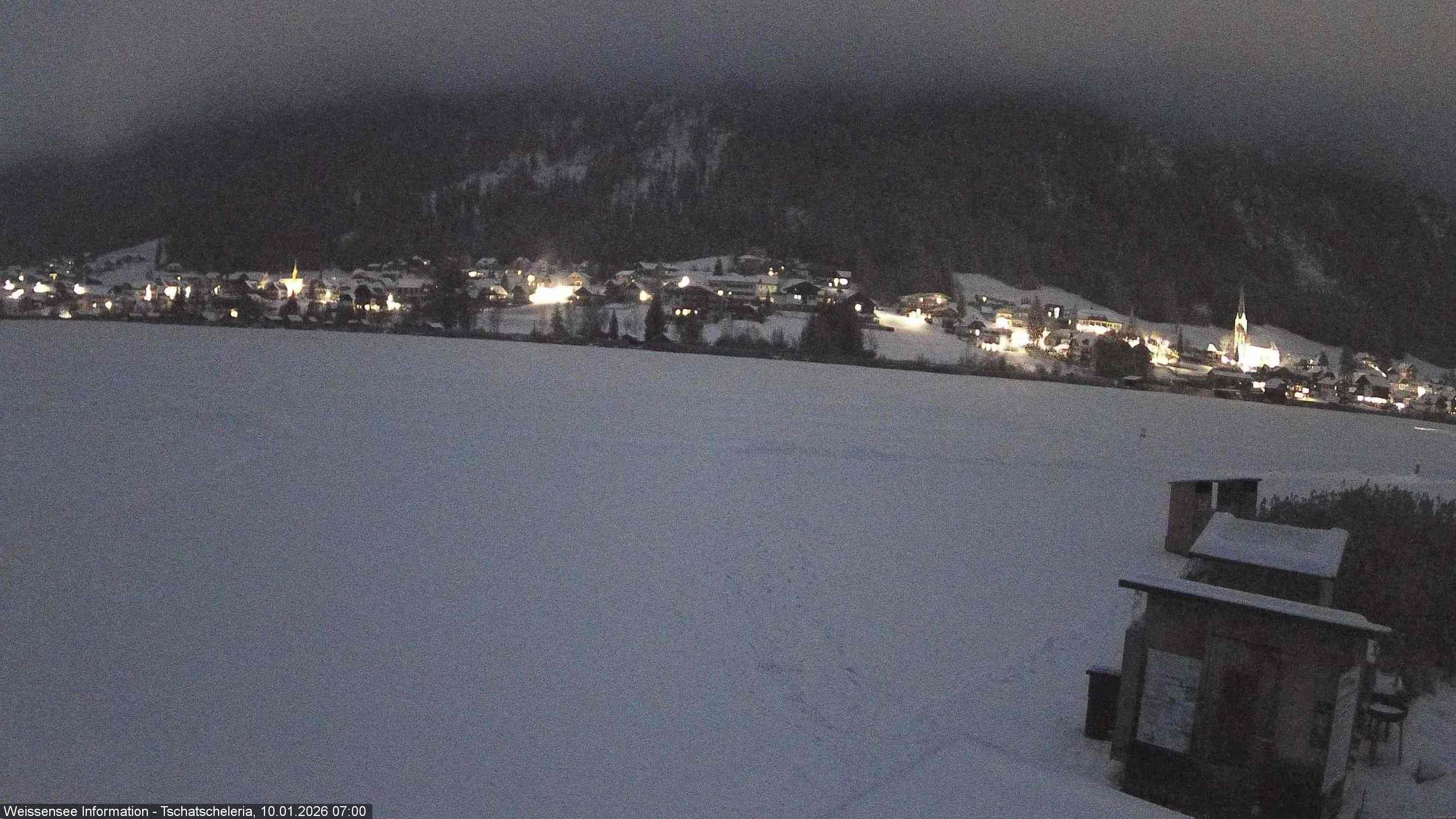 Archiv Foto Webcam Weissensee: Seeblick von Tschatscheleria