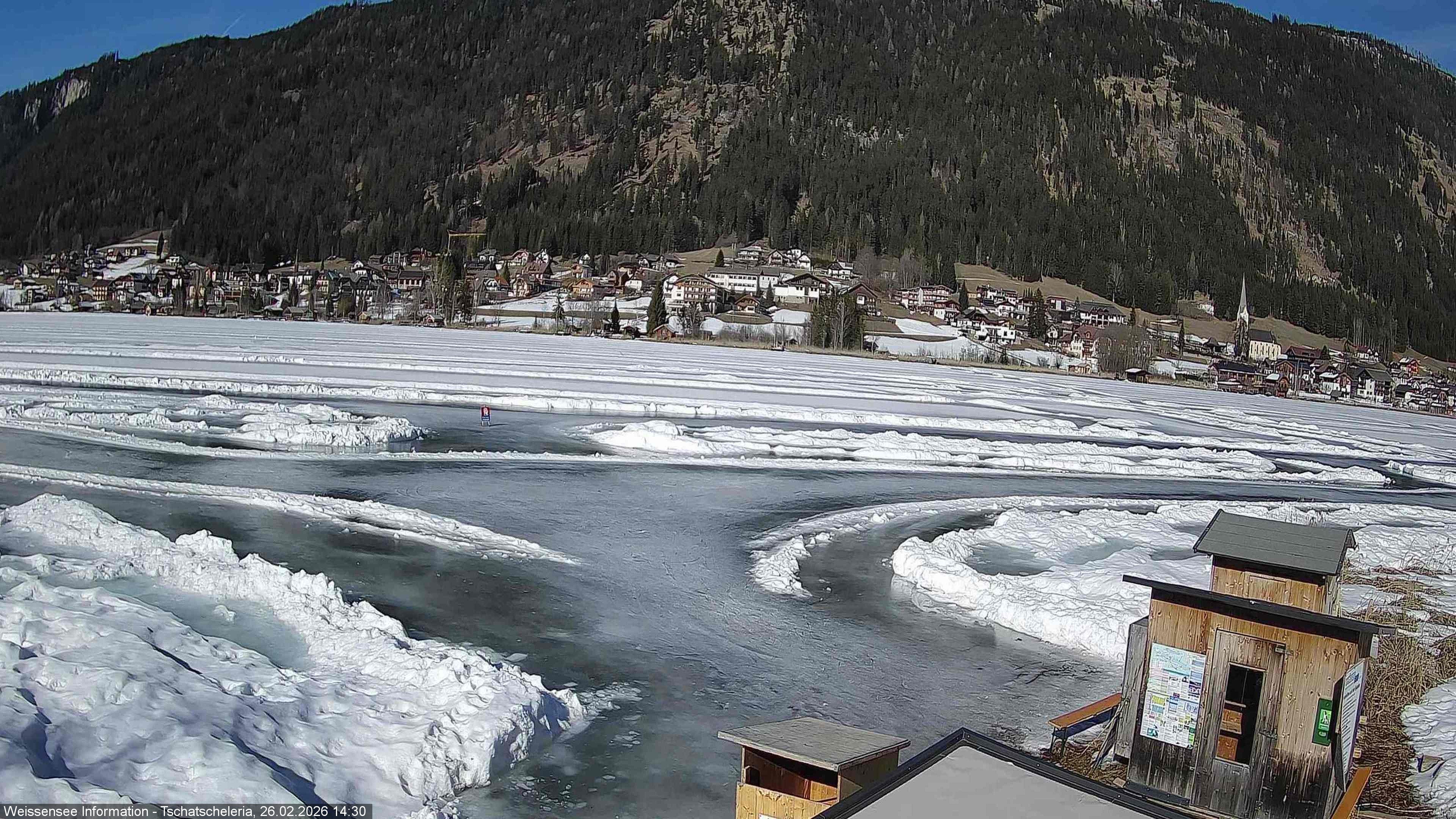 Archived image Webcam Weissensee - View Tschatscheleria