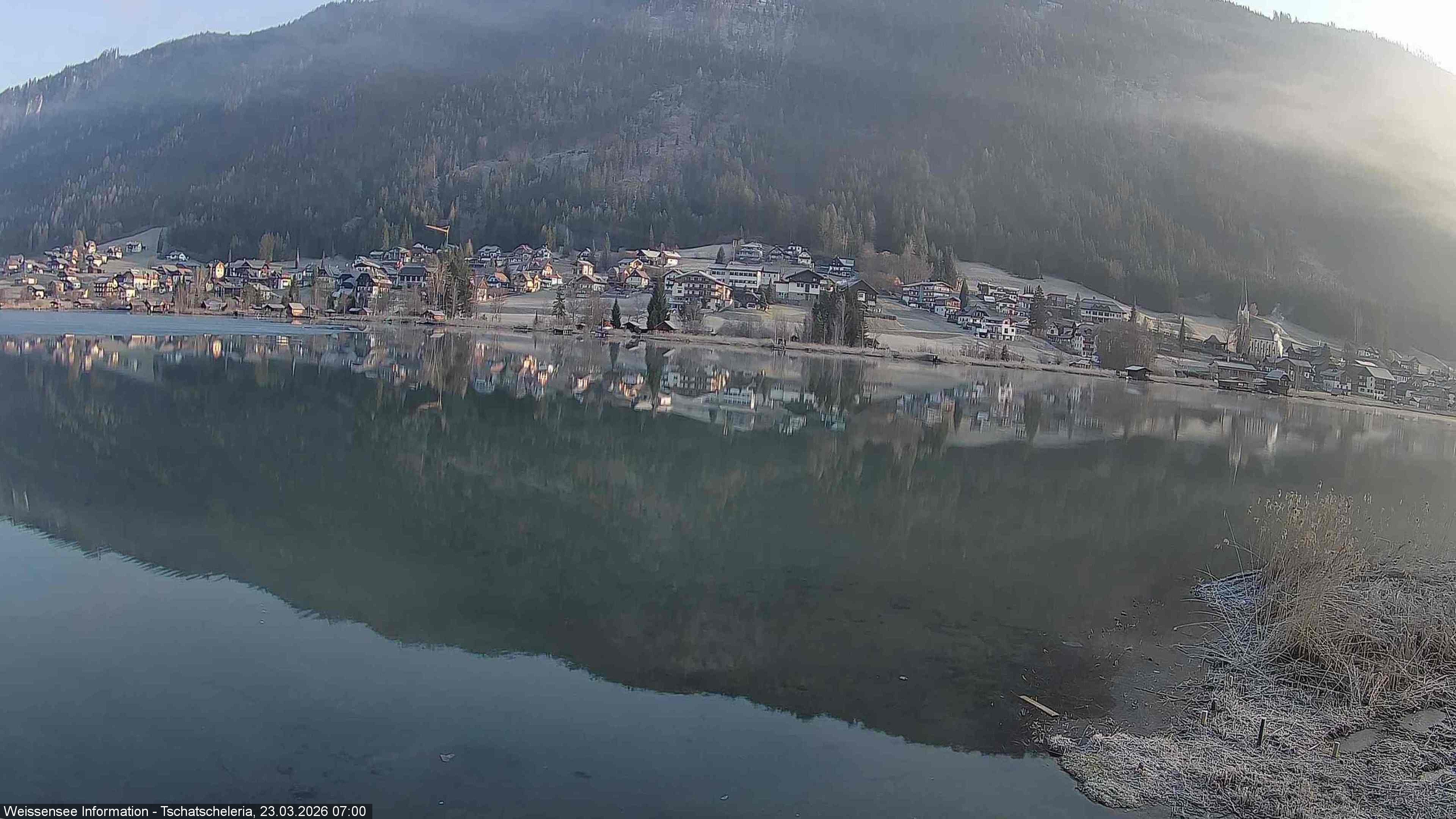 Archived image Webcam Weissensee - View Tschatscheleria