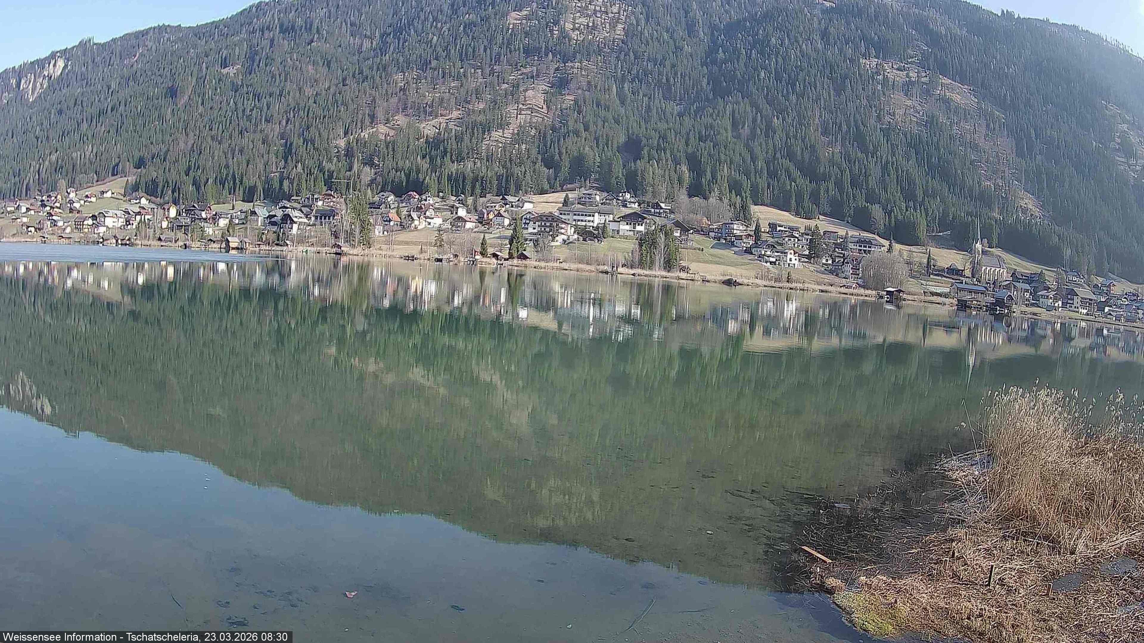 Archived image Webcam Weissensee - View Tschatscheleria