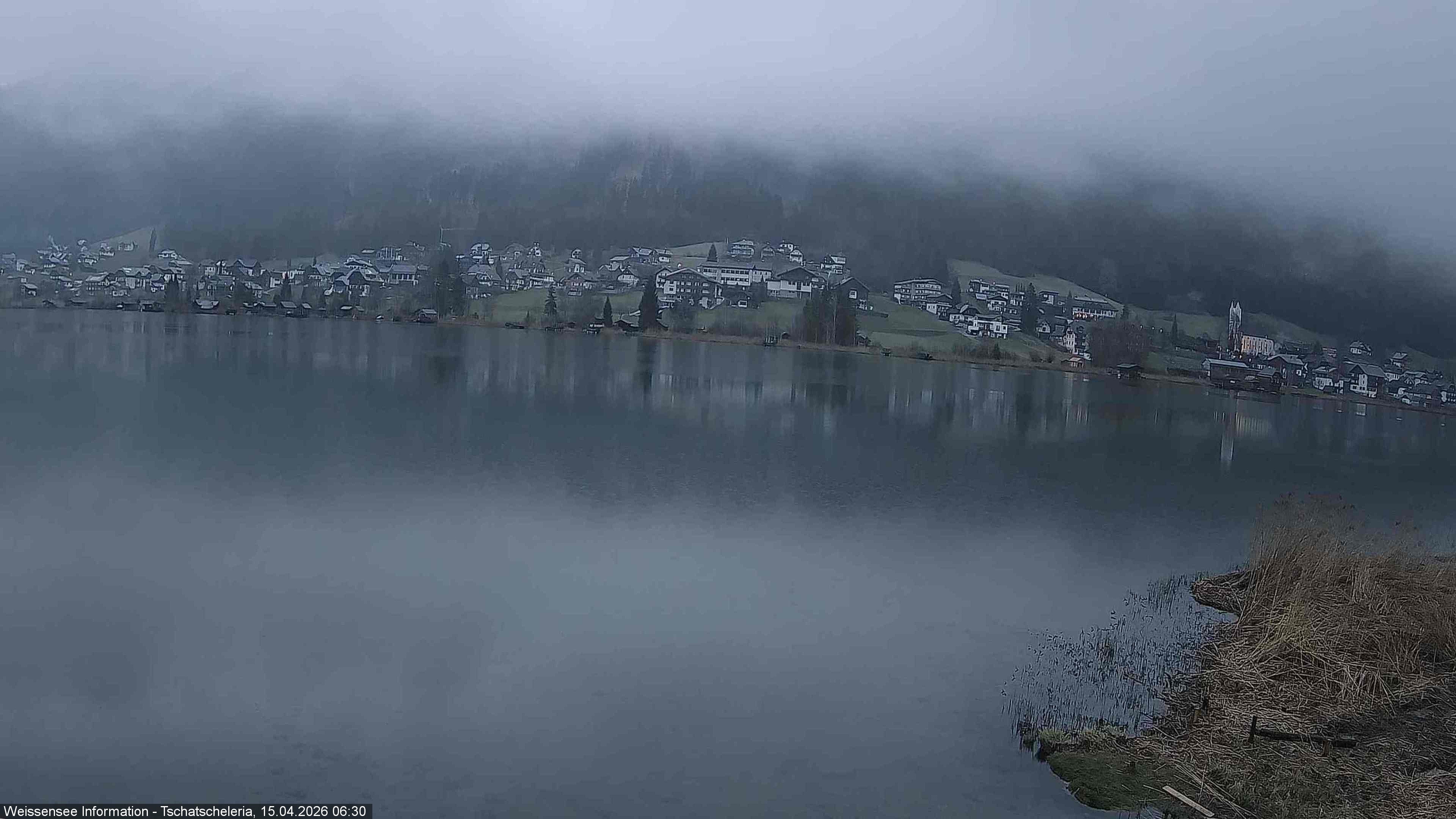 Archiv Foto Webcam Weissensee: Seeblick von Tschatscheleria