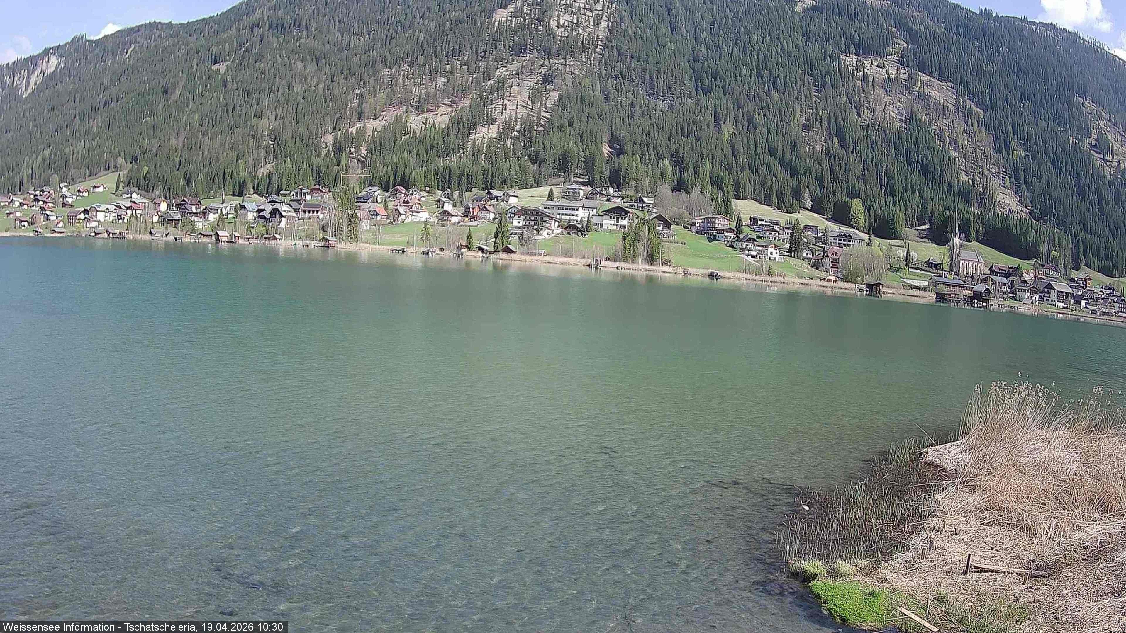 Archived image Webcam Weissensee - View Tschatscheleria