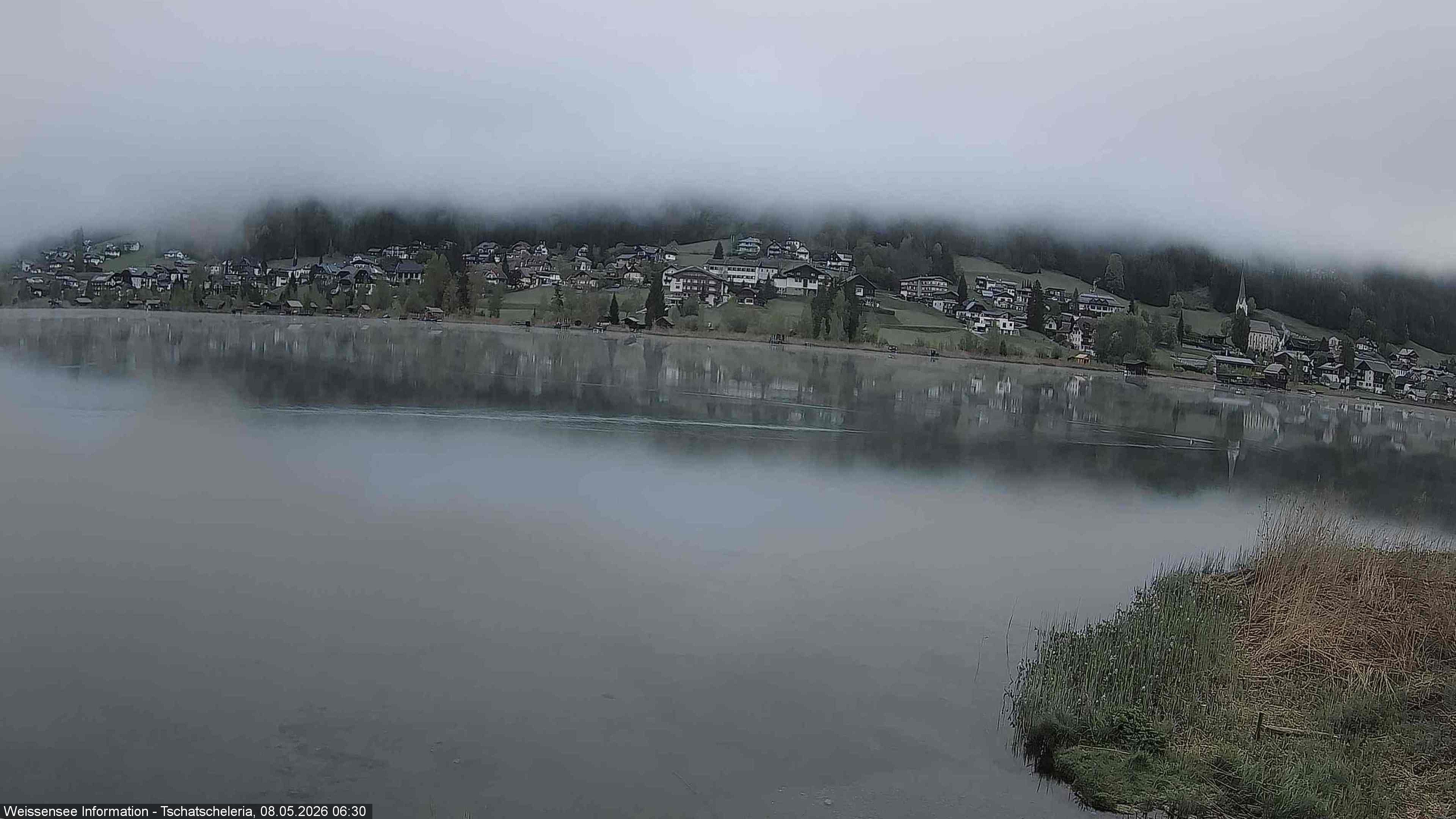 Archiv Foto Webcam Weissensee: Seeblick von Tschatscheleria