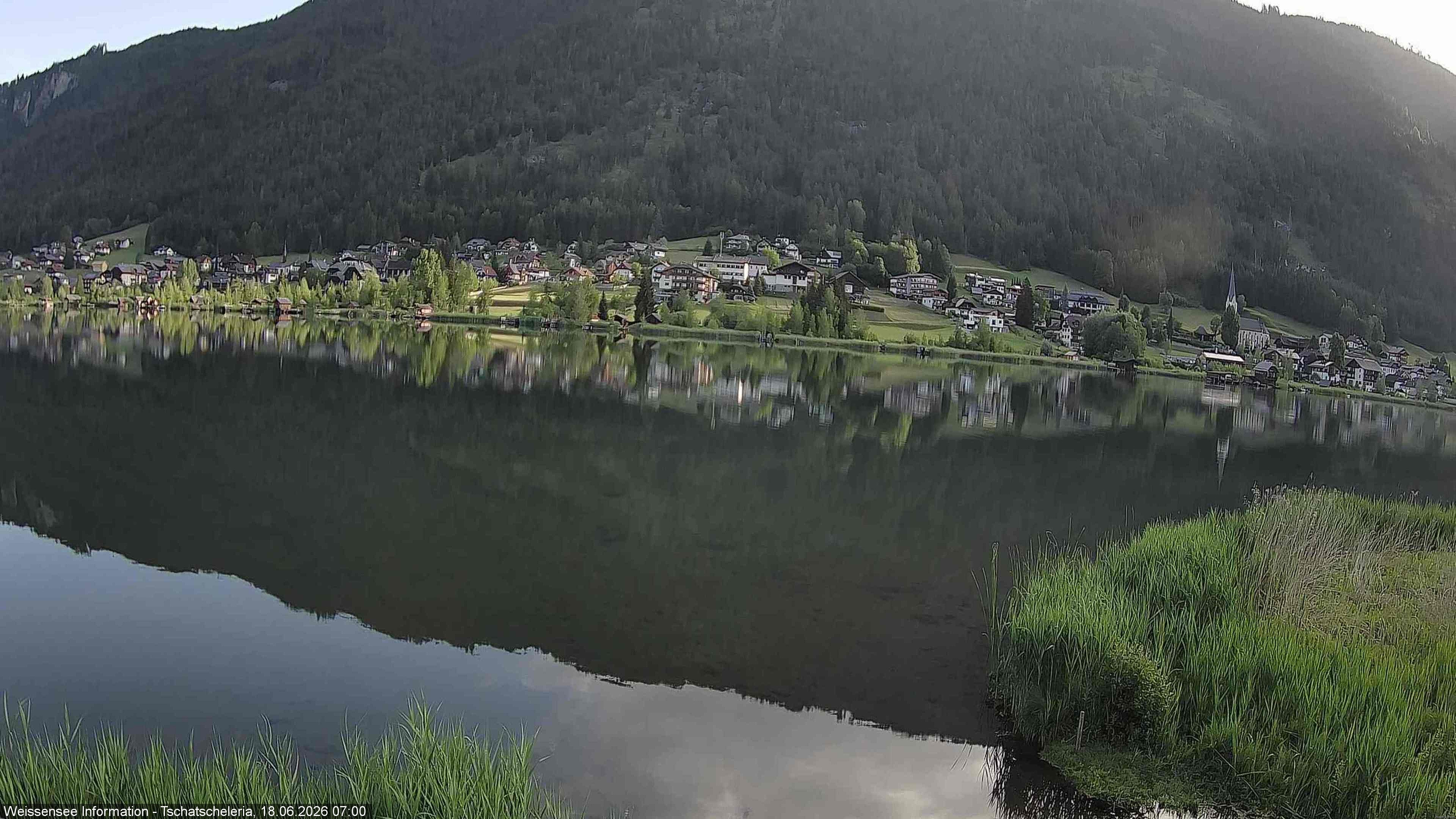 Archived image Webcam Weissensee - View Tschatscheleria