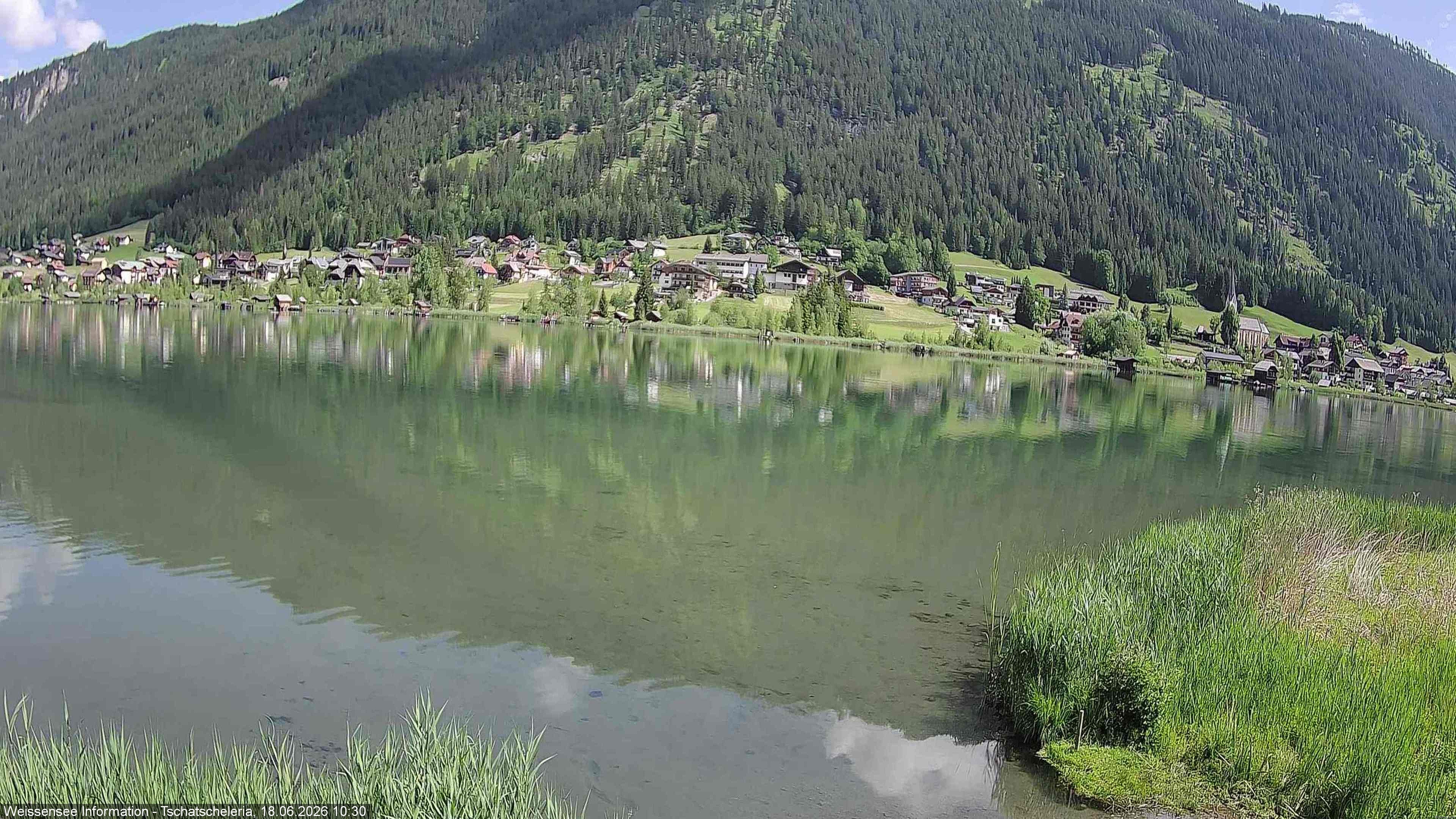 Archived image Webcam Weissensee - View Tschatscheleria