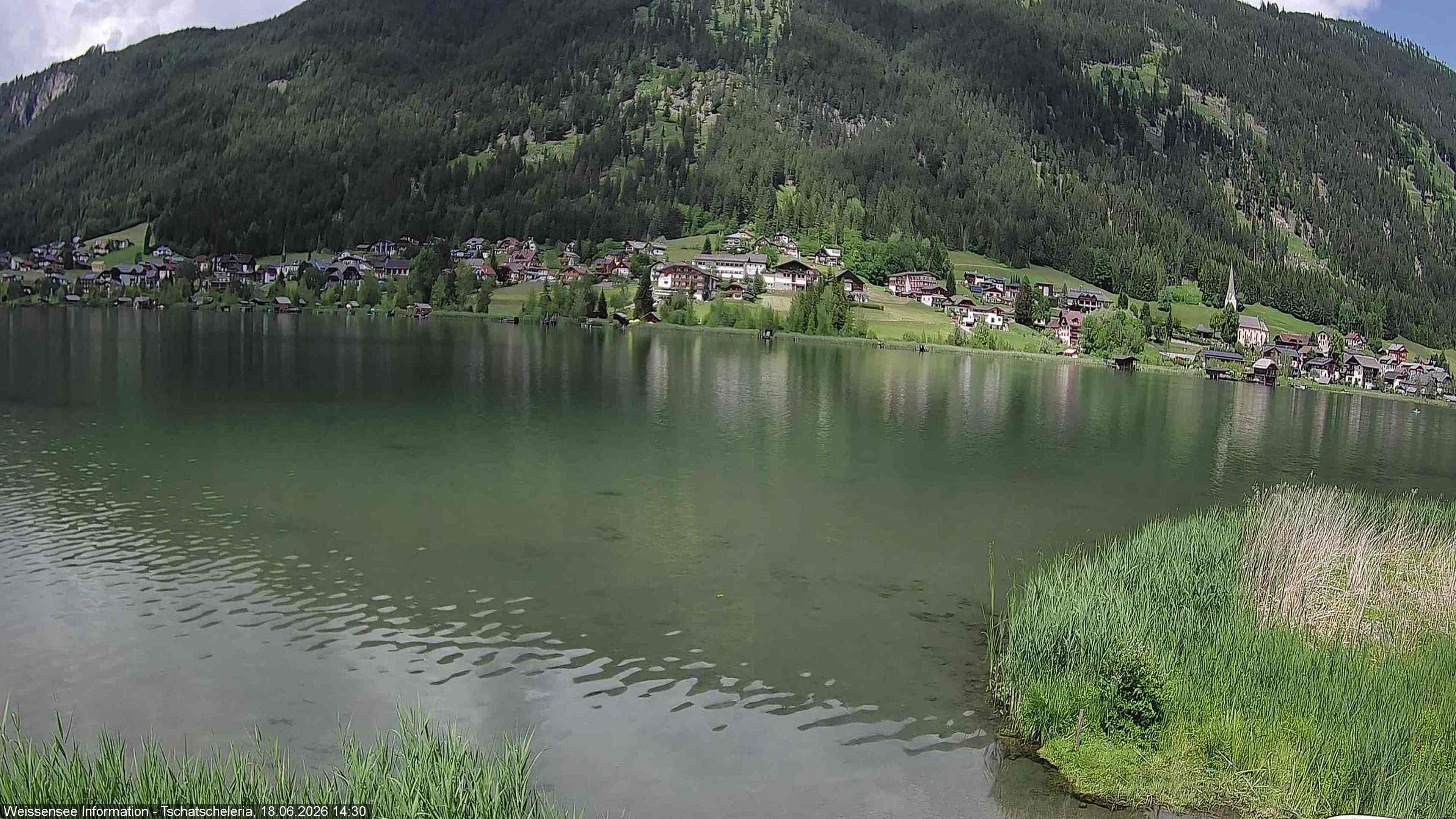 Archived image Webcam Weissensee - View Tschatscheleria