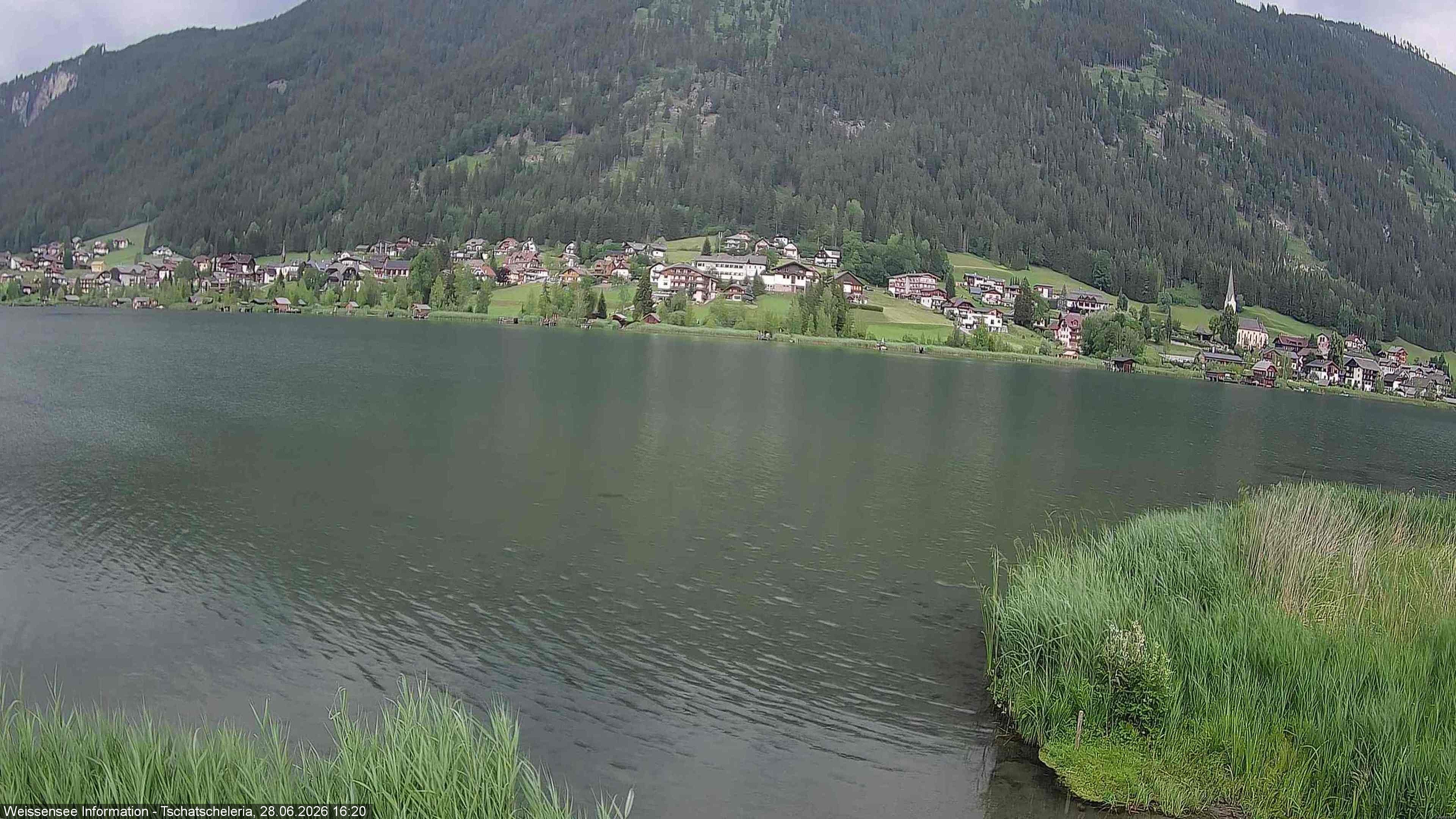 Archiv Foto Webcam Weissensee: Seeblick von Tschatscheleria