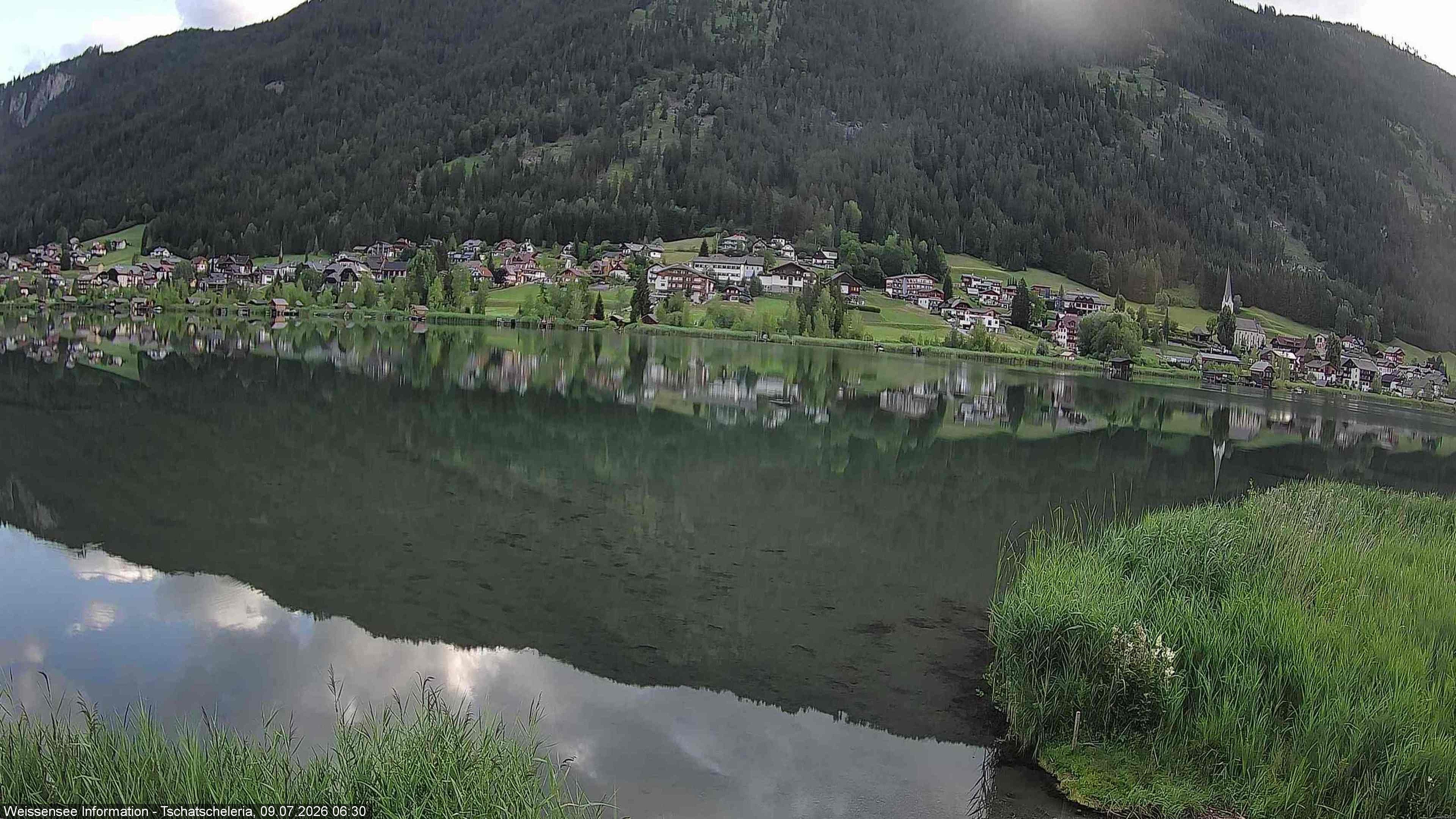 Archived image Webcam Weissensee - View Tschatscheleria