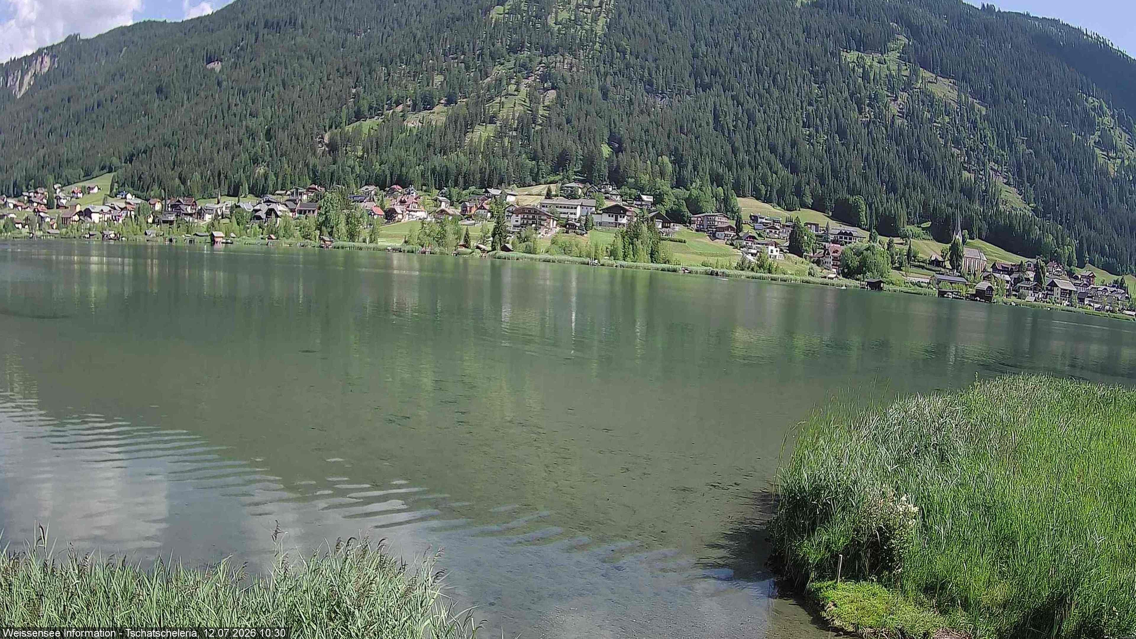 Archived image Webcam Weissensee - View Tschatscheleria