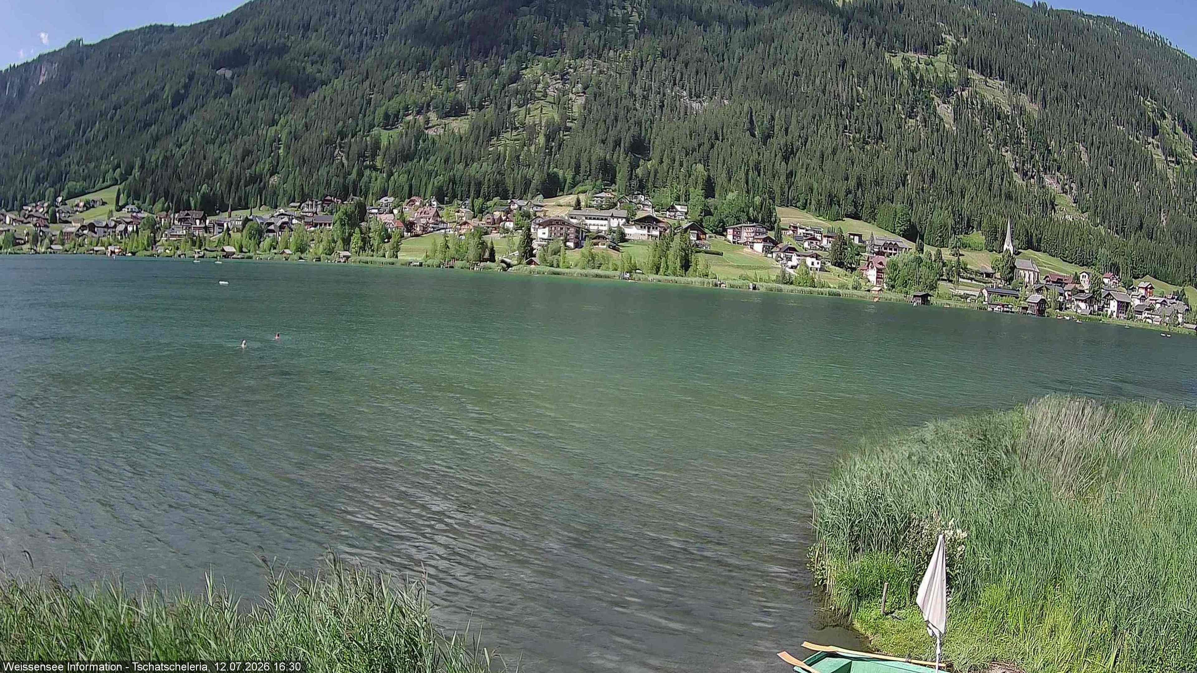 Archived image Webcam Weissensee - View Tschatscheleria