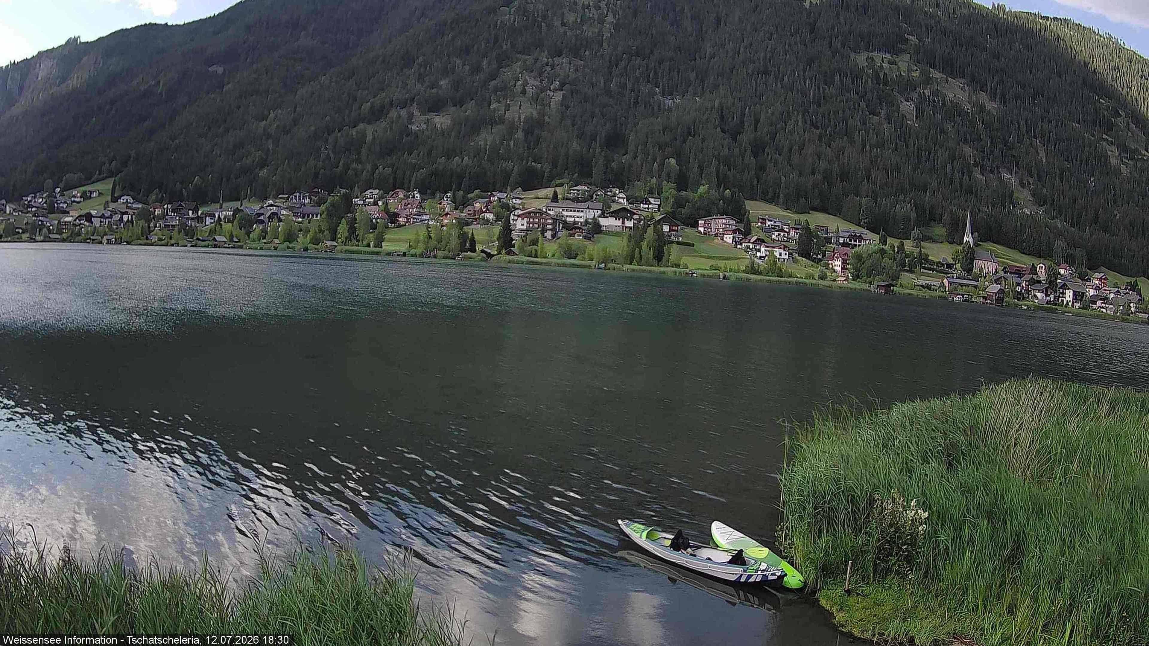 Archived image Webcam Weissensee - View Tschatscheleria