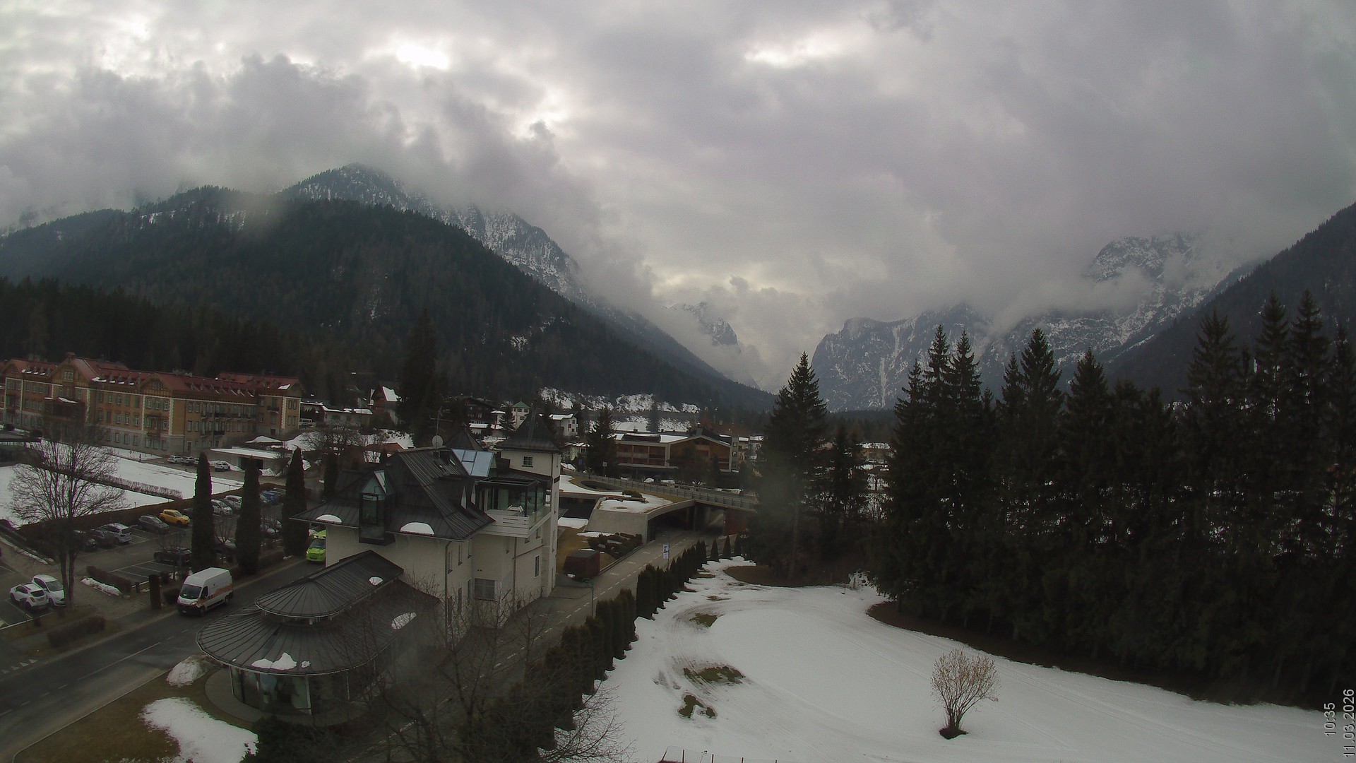 Archived image Webcam Apparthotel Germania - Höhlenstein Valley