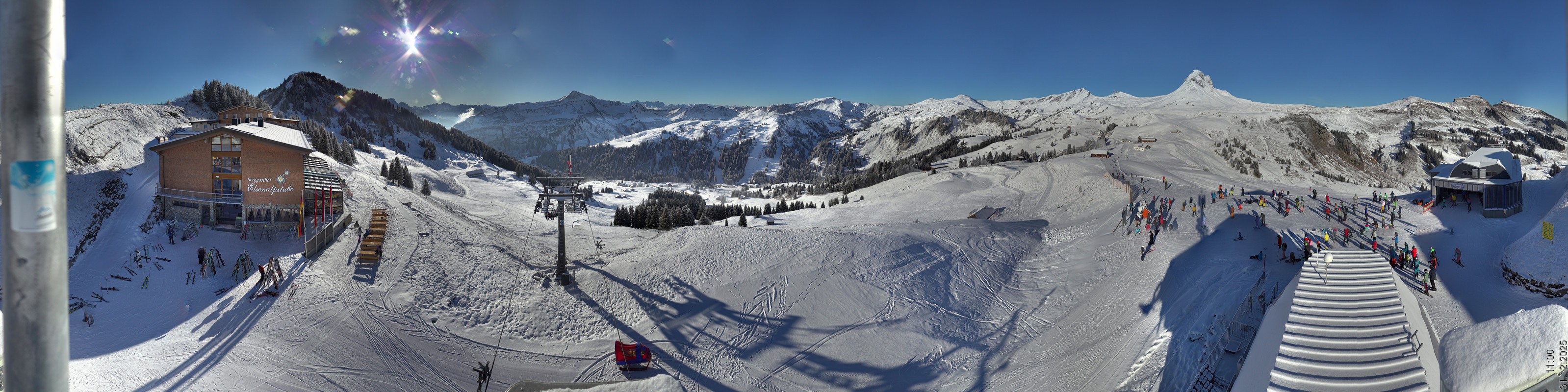 Archiv Foto Panorama Webcam Damüls an der Elsenalpstube