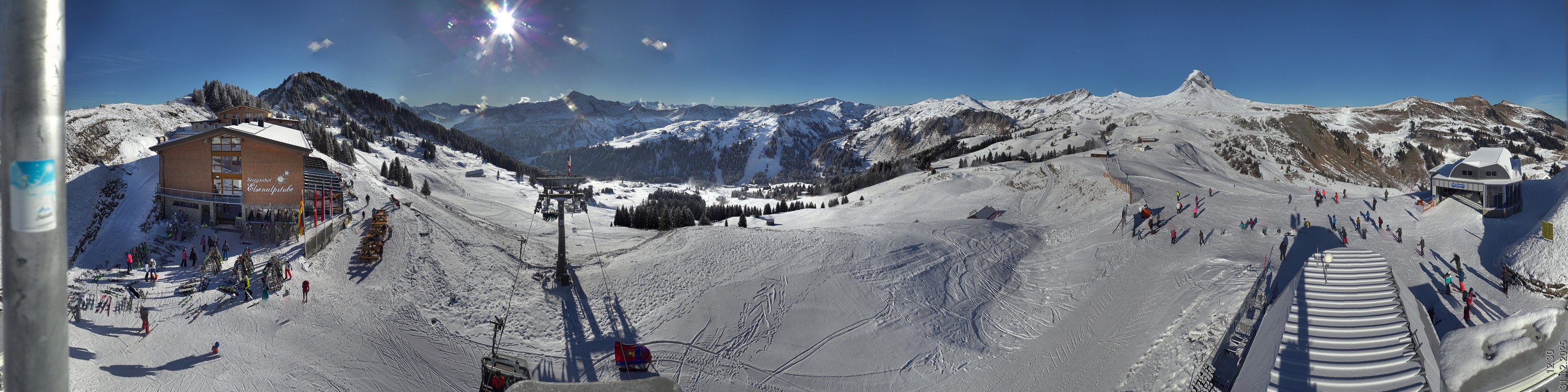 Archiv Foto Panorama Webcam Damüls an der Elsenalpstube