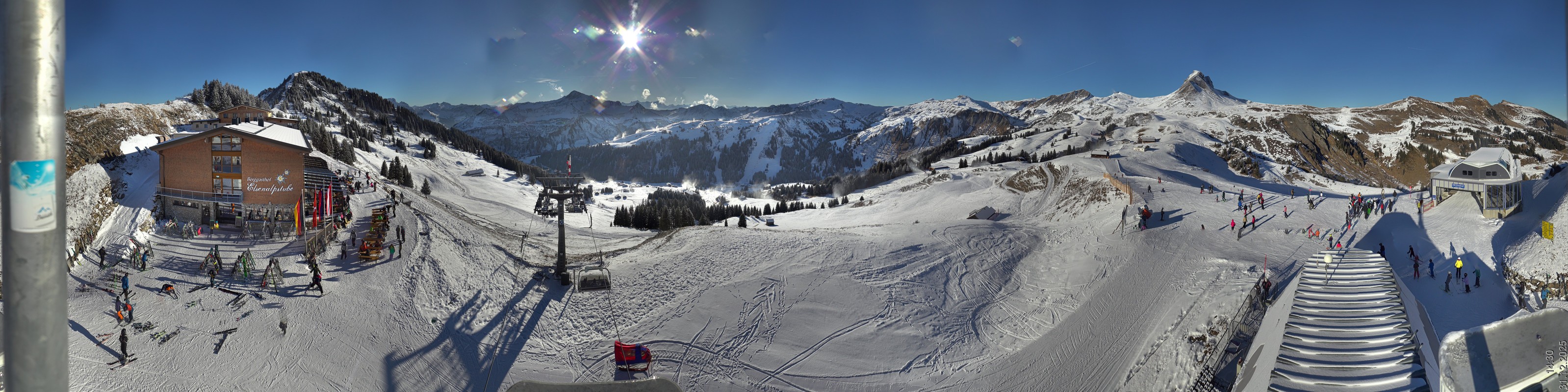 Archiv Foto Panorama Webcam Damüls an der Elsenalpstube