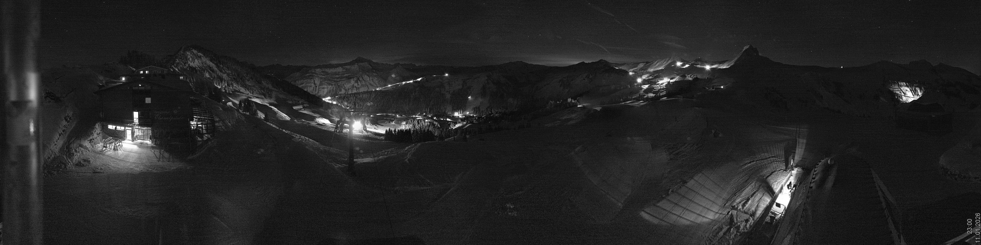 Archiv Foto Panorama Webcam Damüls an der Elsenalpstube