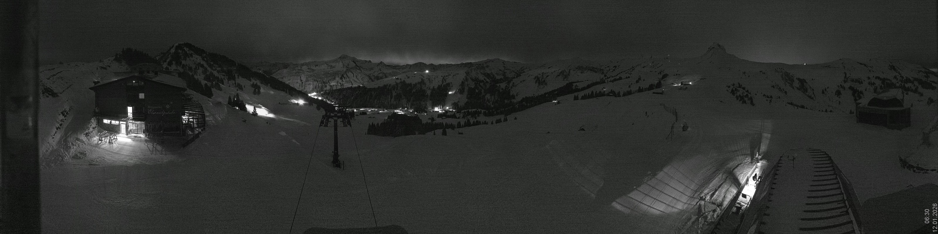 Archiv Foto Panorama Webcam Damüls an der Elsenalpstube