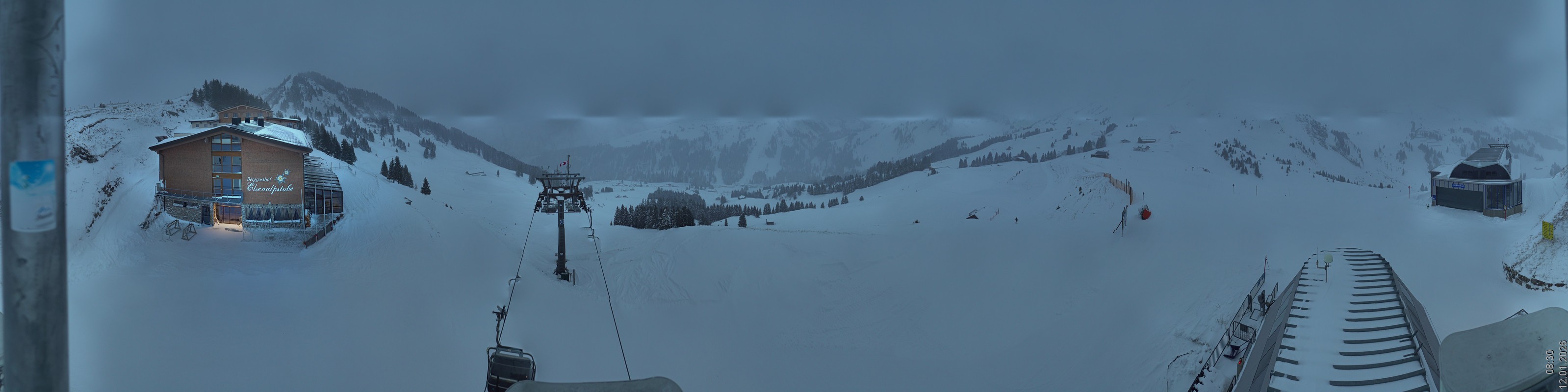 Archiv Foto Panorama Webcam Damüls an der Elsenalpstube