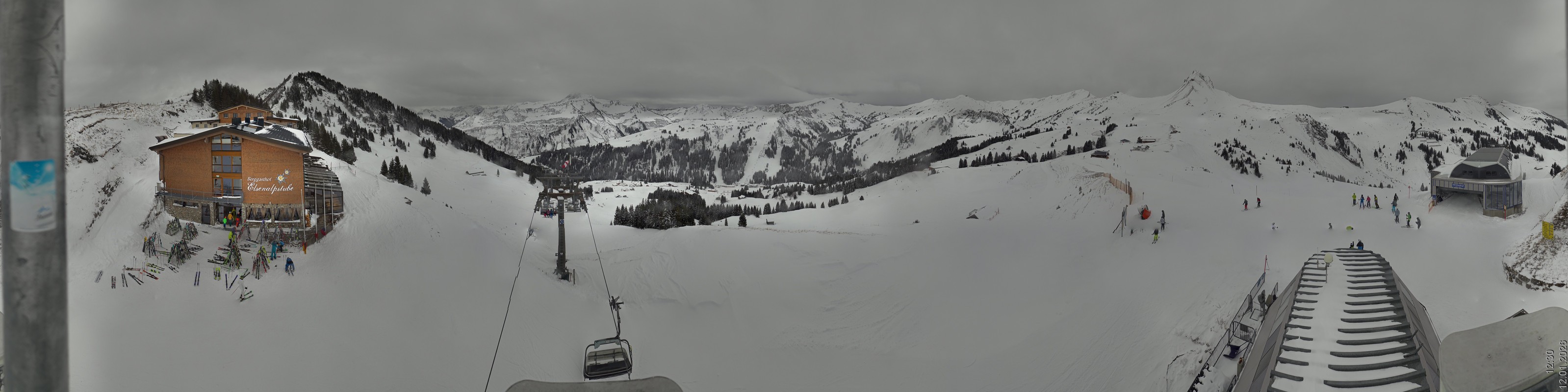 Archiv Foto Panorama Webcam Damüls an der Elsenalpstube