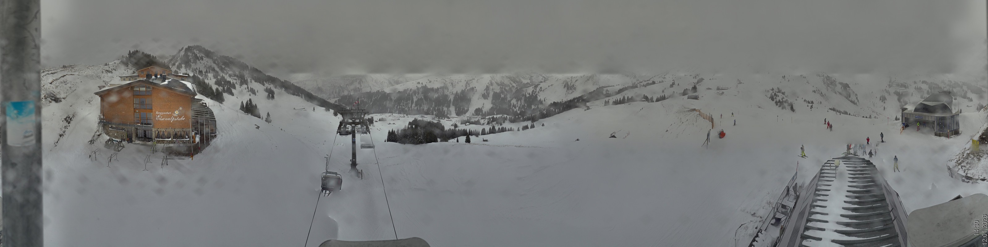 Archiv Foto Panorama Webcam Damüls an der Elsenalpstube